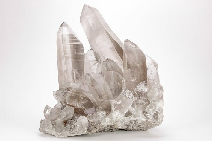 Smoky Lemurian Quartz Crystal Cluster - Large Crystals #212486